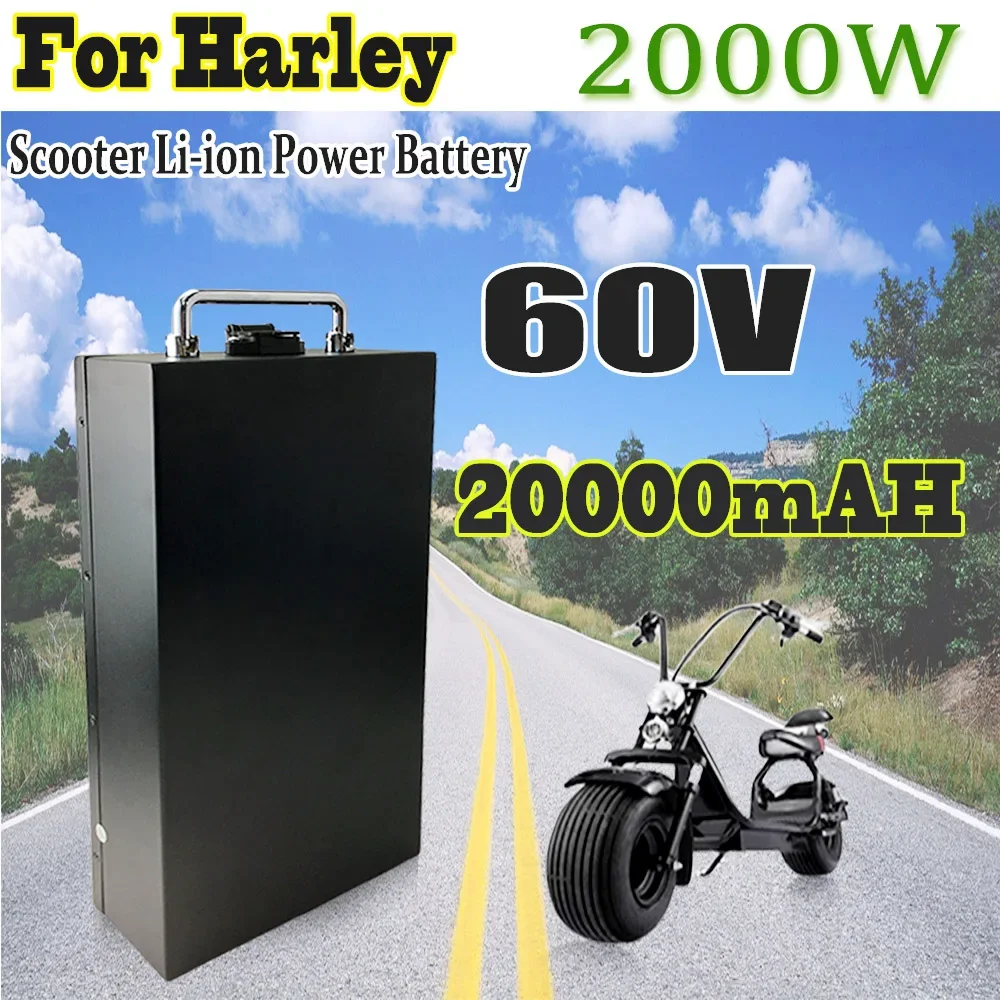 20000mAH Batteria al litio elettrica impermeabile 18650 batteria 60V 20ah per Citycoco pieghevole a due ruote+charger