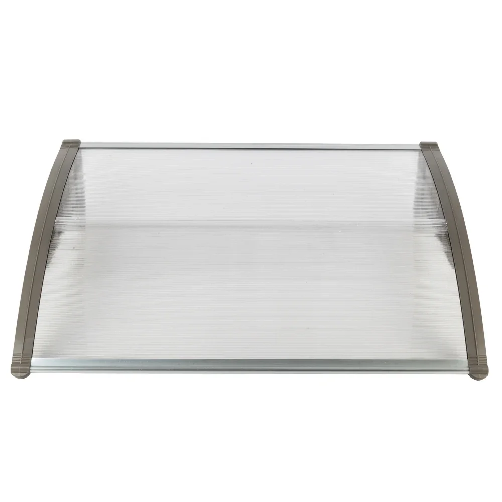 

Коричневый поликарбонатный навес для окон и дверей с черным креплением, 40x40 дюймов, устойчивый к атмосферным воздействиям и простой в установке