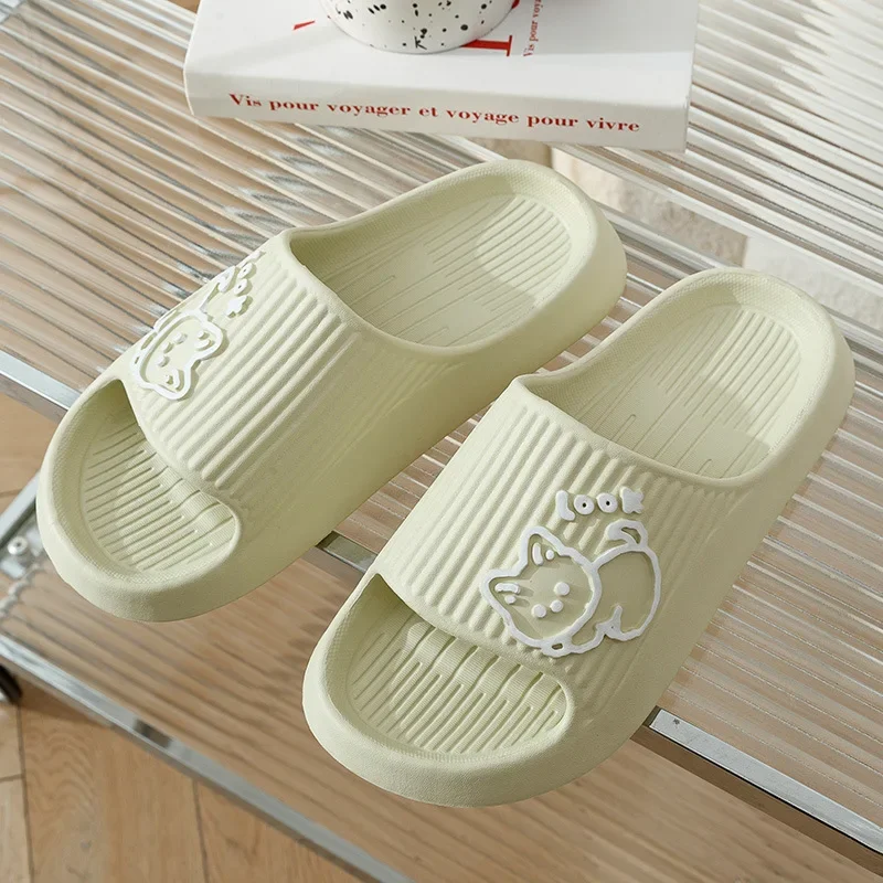 Couple Slippers Female EVA Anti odor and Anti slip Home Summer Bathroom Slippers Men Cute Indoor Home Slippers