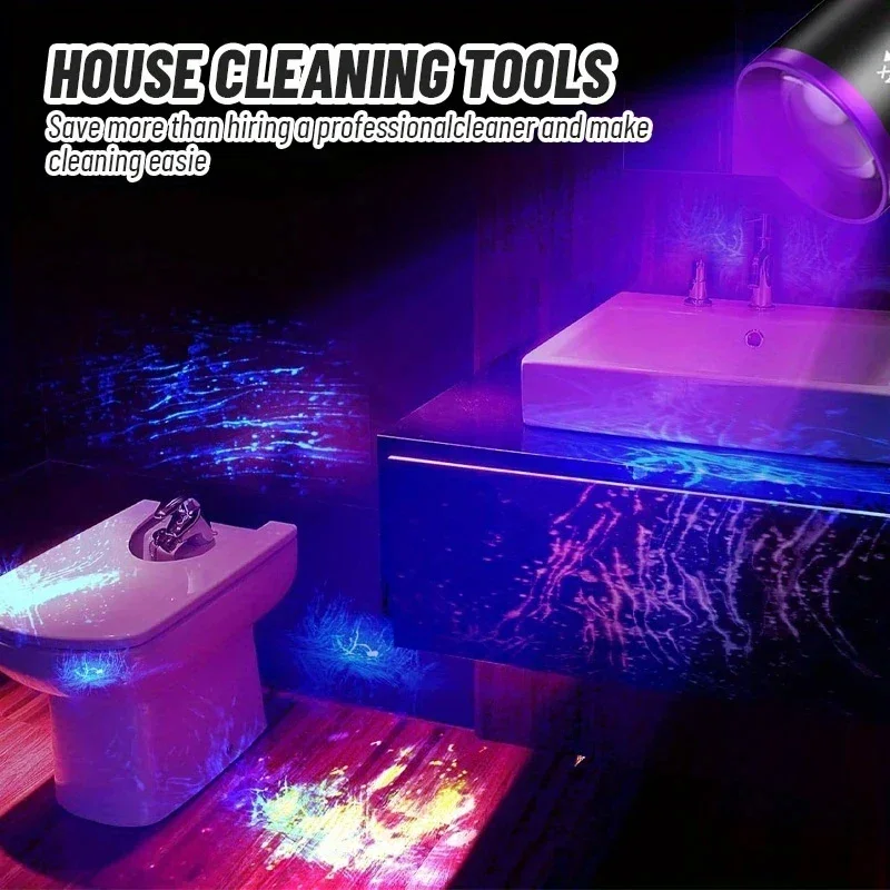 395NM الأشعة فوق البنفسجية مصباح يدوي قابلة للشحن الأشعة فوق البنفسجية الشعلة الحيوانات الأليفة البول العقرب الكاشف الأشعة فوق البنفسجية مصباح مكافحة التزييف فاتورة كاشف الختم #6