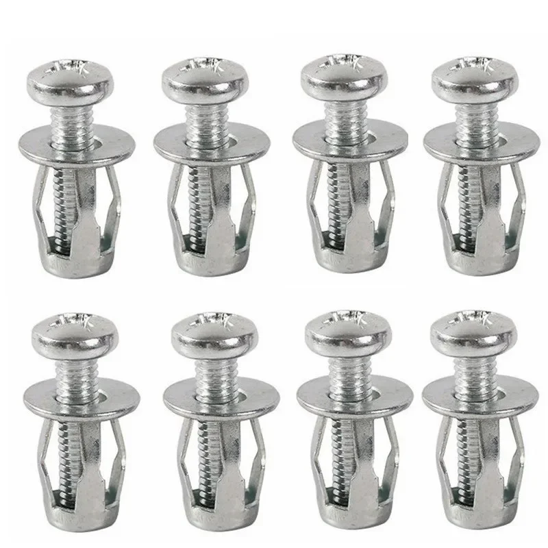 10pcs Metal Screw Jack Nuts Steel Petal Nut Screw Expansion Nut expansion screw for Hollow Wall Iron Skin Line M4 M5 M6 M8
