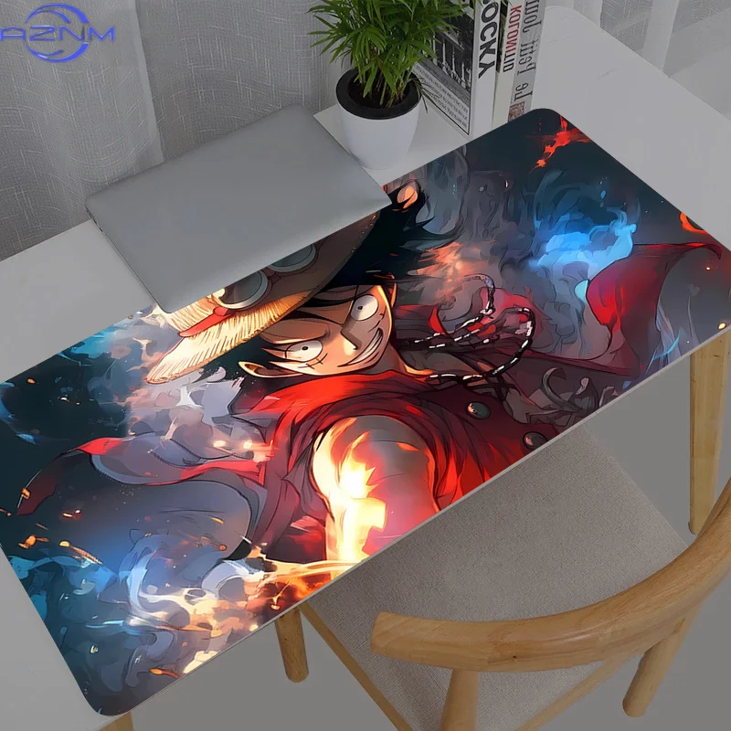 Kawaii Mouse Pad One Piece Luffy Anime Durable New Gabinete Gamer Computer Desk Mat Keyboard Gaming Accessories Mousepad