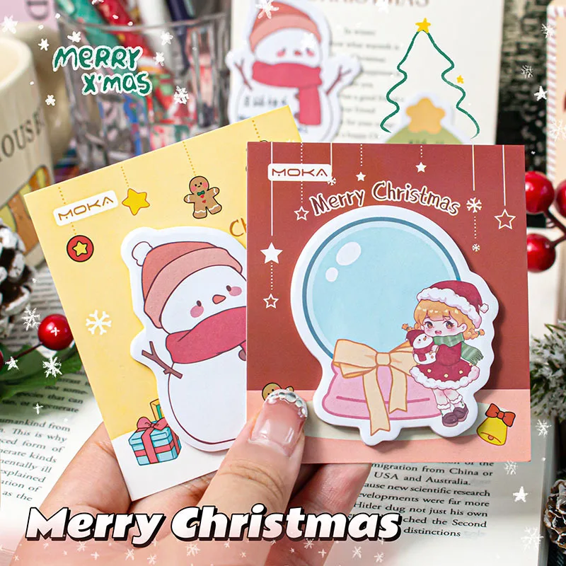 12/36Pc Mini Cartoon Christmas Sticky Note Children Stationery gift School Prize Birthday Party Favors Goodie Bag Pinata Fillers