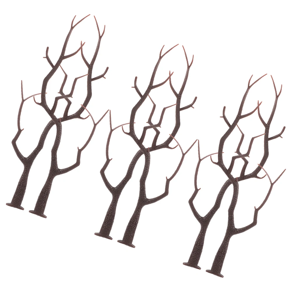 

6pcs Artificial Antler Dried Tree Branches Black Plastic Decorative Twigs For Wedding Table Holiday Party Decoration