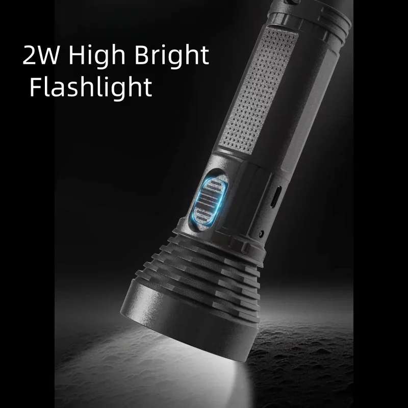 EDC Flashlight Portable rechargeable led lamp USB  self defense Lantern  Emergency lighting For night working and fishing