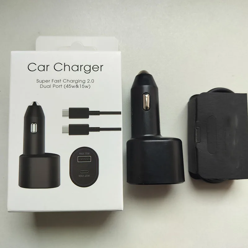 60W For Samsung Car Charger 1A1C Super Fast Charging Pd Usb C Auto Cargador 45w For Galaxy S24 S23 S