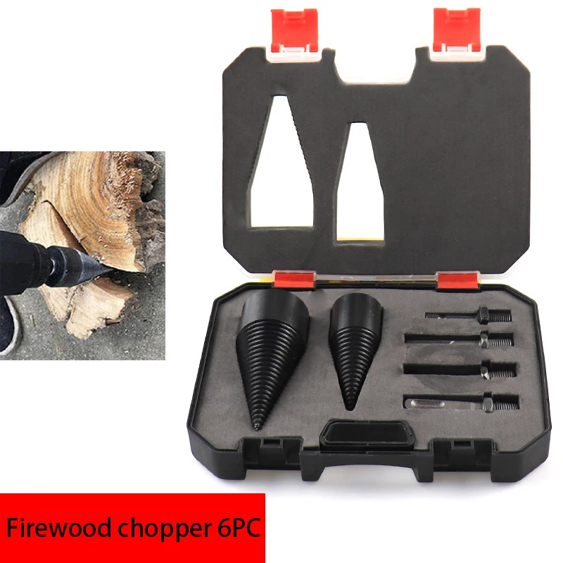 

Wood separator drill bit 42mm + 32mmIgnited separator for wood separation drill bit, heavy-duty firewood separator drill bit