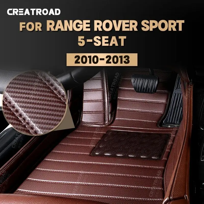 

Carbon Fibre Floor Mats For Land Rover Range Rover Sport 5-Seat 2010 2011 2012 2013 Foot Carpet Auto Interior Accessories