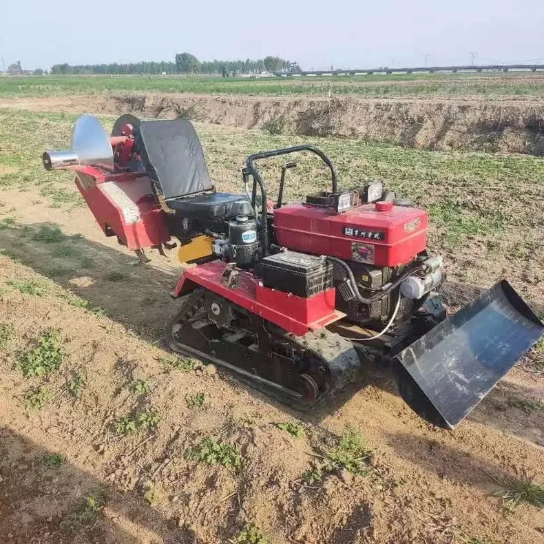 2025년형 크롤러 탑승식 마이크로 경운기 소형 농장용 로터리 경운기 시트 장착 디젤 경운기