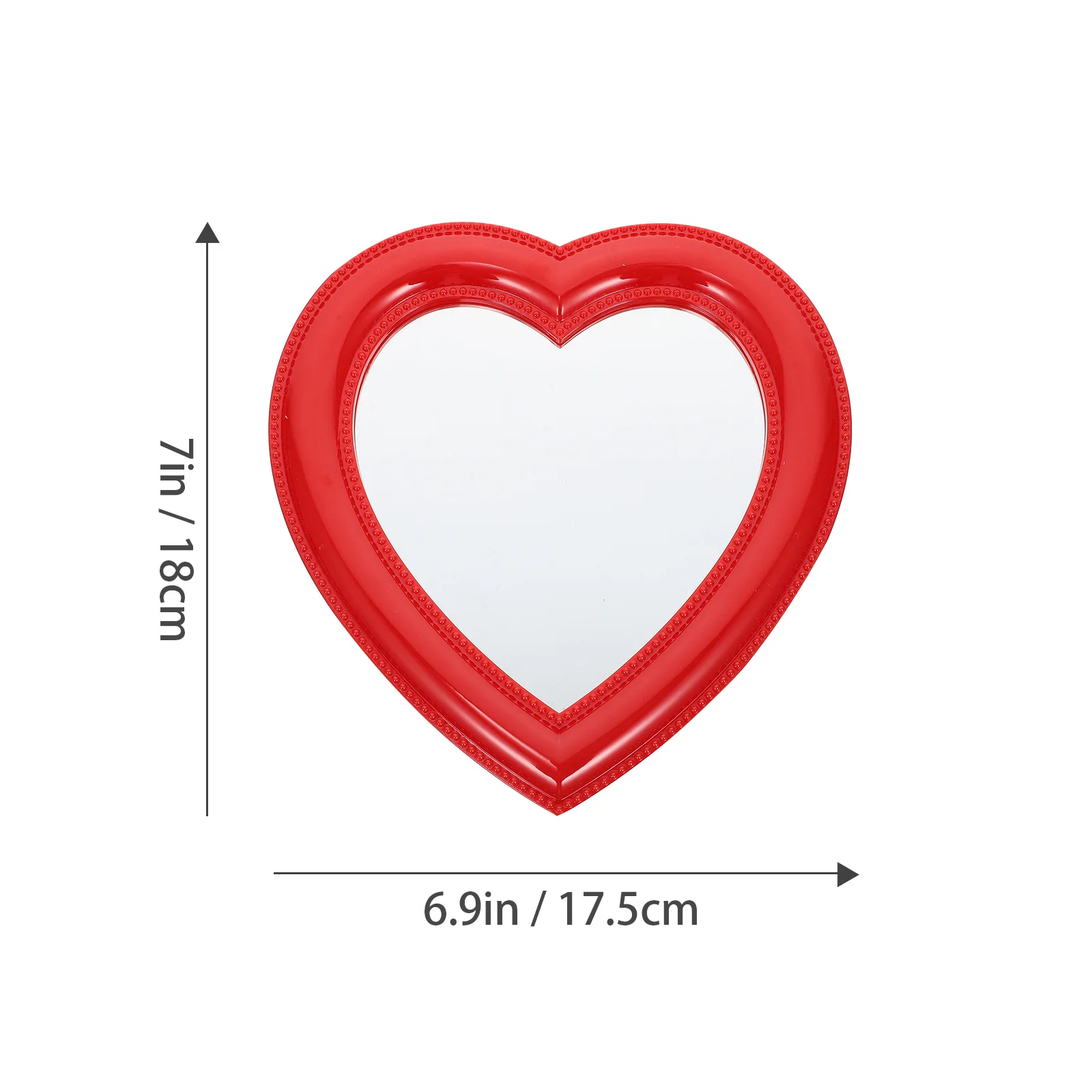 1 個のメイクアップ形状デスクトップ吊り下げ実用的な化粧鏡耐久性のあるクリアな表面女性のためのデスクトップ吊り下げメイクアップ