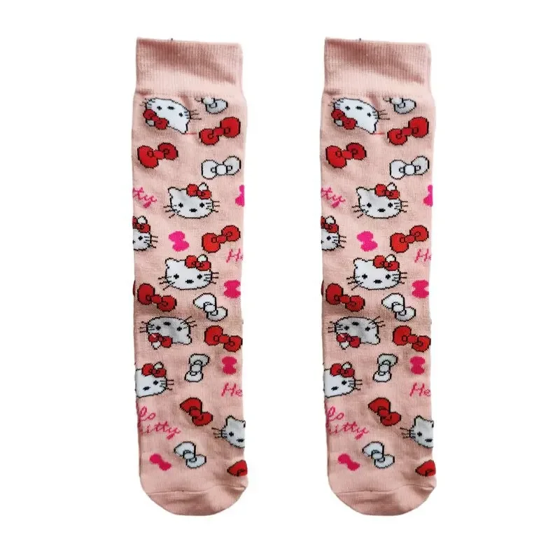 Hello Kitty جوارب كرتونية للنساء ، جوارب أنبوبية ، قطن ، كوسبلاي ، بالغ ، كاواي ، موضة الموضة ، نمط 33