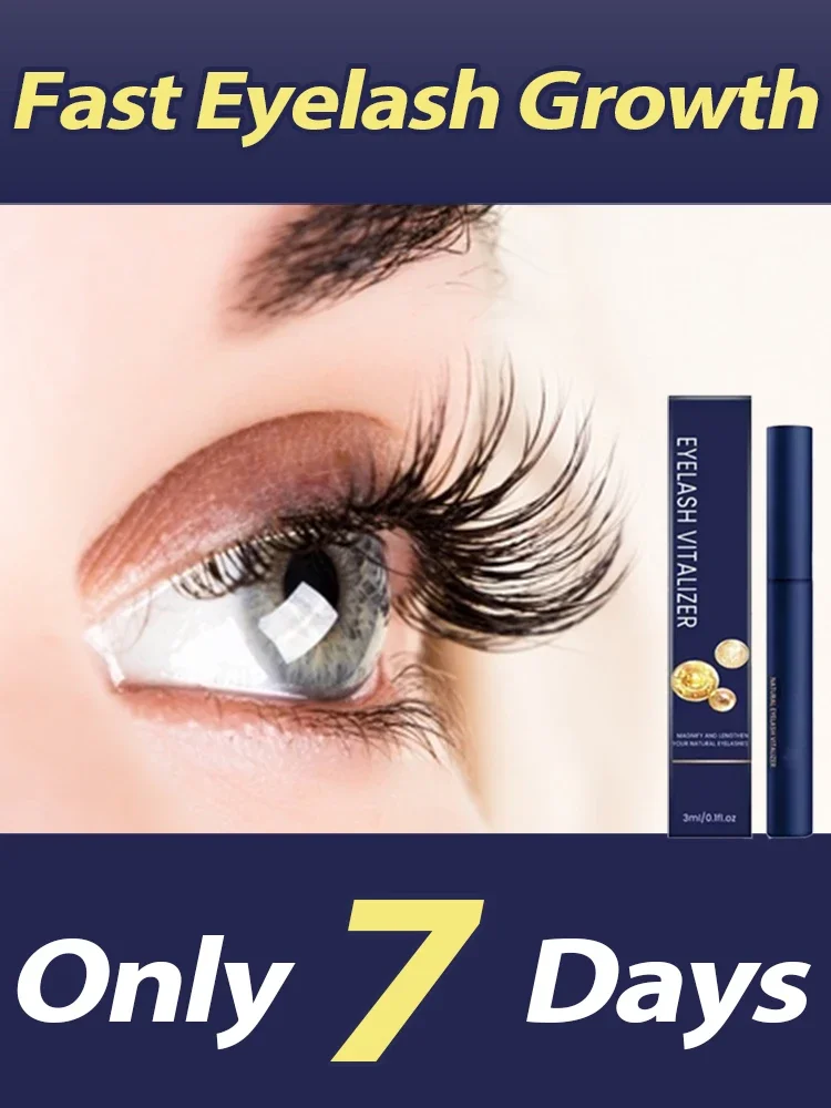 Sérum de croissance rapide des cils, 7 jours, rehausseur de cils naturel, plus long, plus complet, produits de traitement, soins des yeux, maquillage