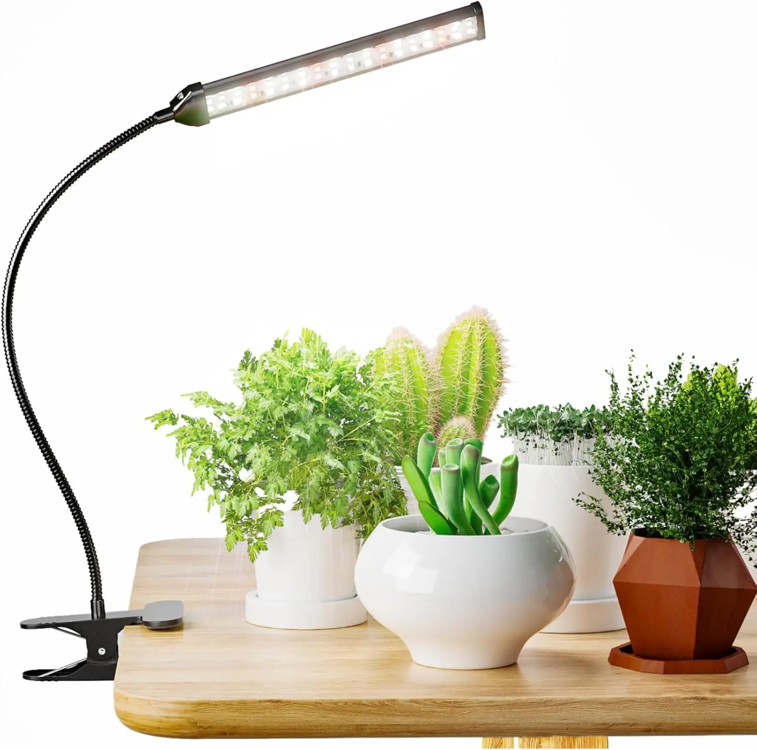 Full Spectrum LED Grow Lamp Clamp Home Garden Plants 110V/220V 6000K Dimmable Clip On LED Plant Light Indoor Hydroponics