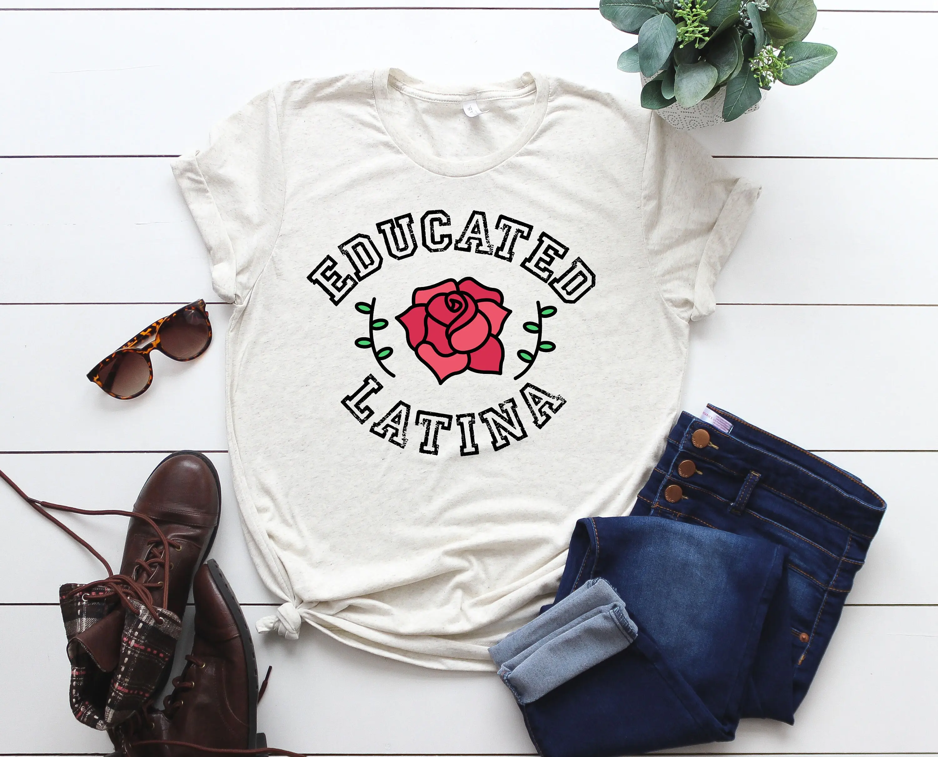 Educated Latina T Shirt Mexicana For Her AF Chula spanish Feminist