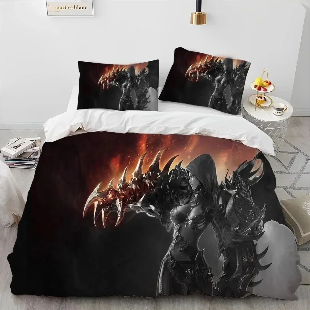 

3D Lost ARK Game Gamer Cartoon Comforter Bedding Set,Duvet Cover Bed Set Quilt Cover Pillowcase,king Queen Size Bedding Set Kids