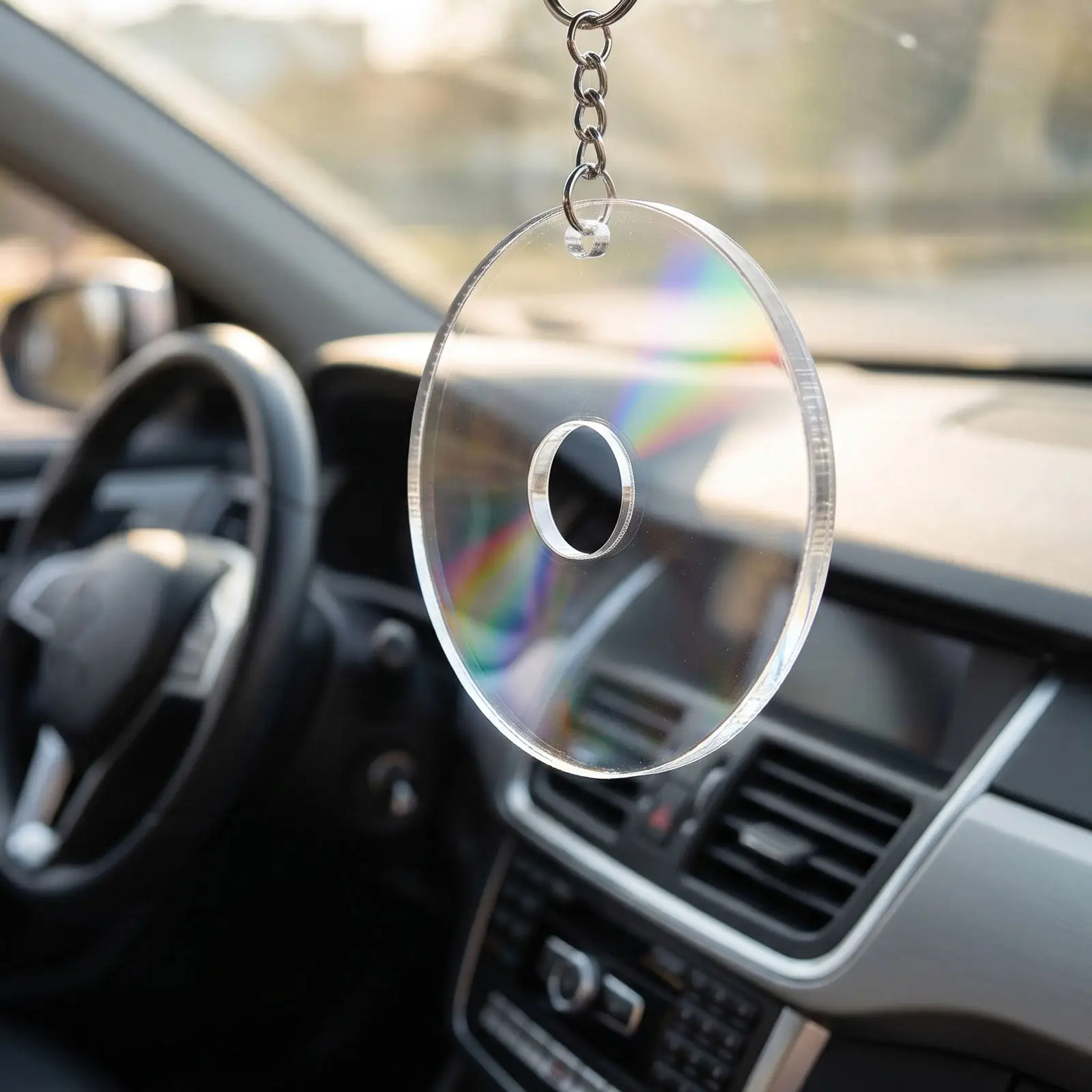 20Pcs Mini Vinyl Record Keychains Transparent 1.57 Inch Mini Cd Album Key Ring Ornaments DIY Crafts Music Fan Gift Party Favor