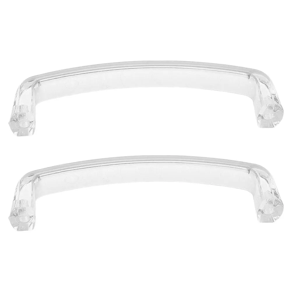 

1 Set Clear Acrylic Drawer Pulls Transparent Cabinet Handles Ergonomic Design Smooth Push Pull Operation Replacement Hardware