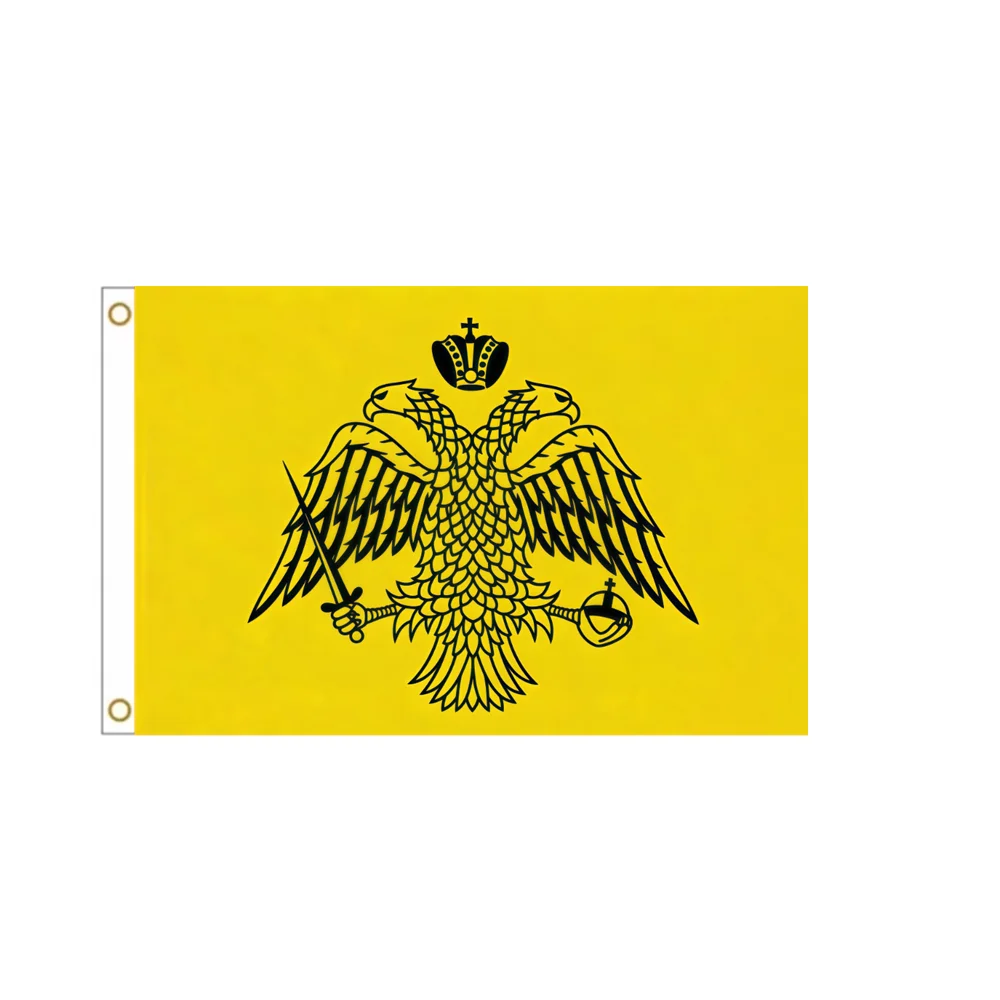Mount Athos Double Headed Eagle Greek Orthodox Flag 2x3ft 3x5ft Polyester Eastern Church Banner Indoor Outdoor Home Wall Decor