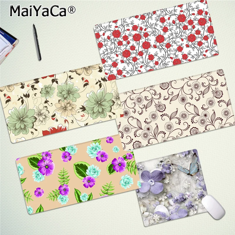 

Flower Mousepad New Rubber Mouse Durable Desktop Mousepad Size For Game Keyboard Pad For Gamer