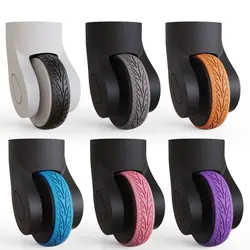 4Pcs Luggage Caster Shoes Silicone Luggage Wheels Protector With Silent Sound Wheel Wear Wheels Cover