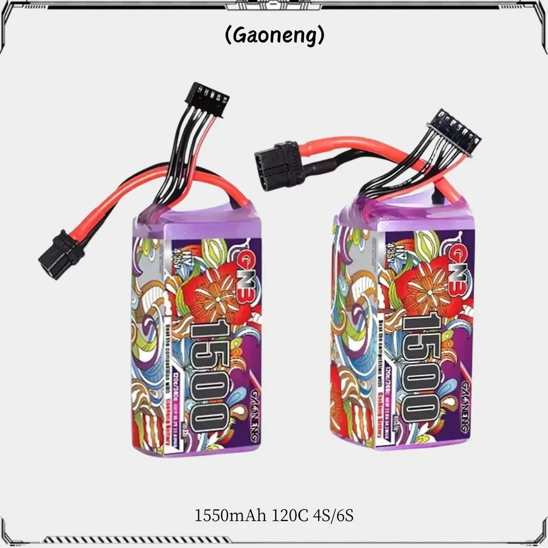 GAONENG GNB 1500mAh 120C 4S 15.2V 6S 22.8V LiHV LiPo Battery With XT60 Plug Light Weight  Model High C Rate for RC FPV Drone