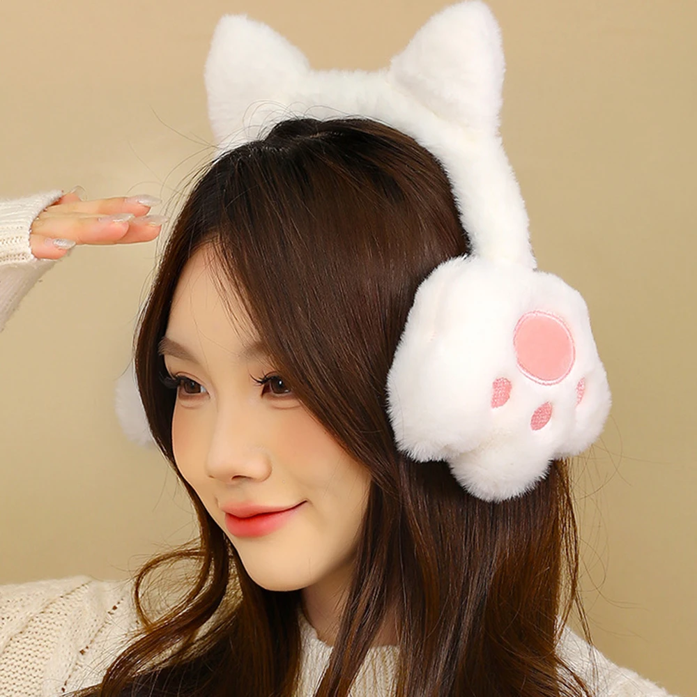 Adjustable Cat Claw Earmuffs Lightweight Anti-Wind Comfortable Ear Protection Cute Design Cat Claw Ear Covers for Sports