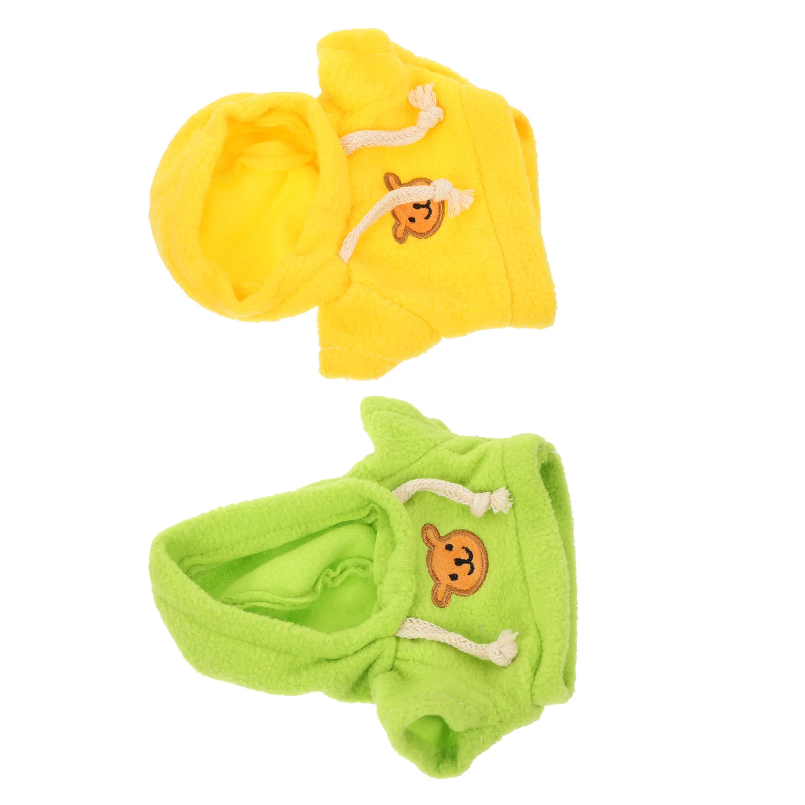 

2Pcs Stuffed Animal Hoodies for Bear Soft Stretchable Dress Up Clothes Enhances Creativity Perfect Gift for Girls Early