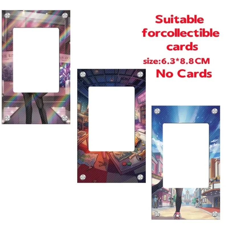 Exquisite Solid Acrylic Display Brick 63x88mm TCG PTCG Mountain Backdrop Showcase for Hobby Enthusiasts No Card