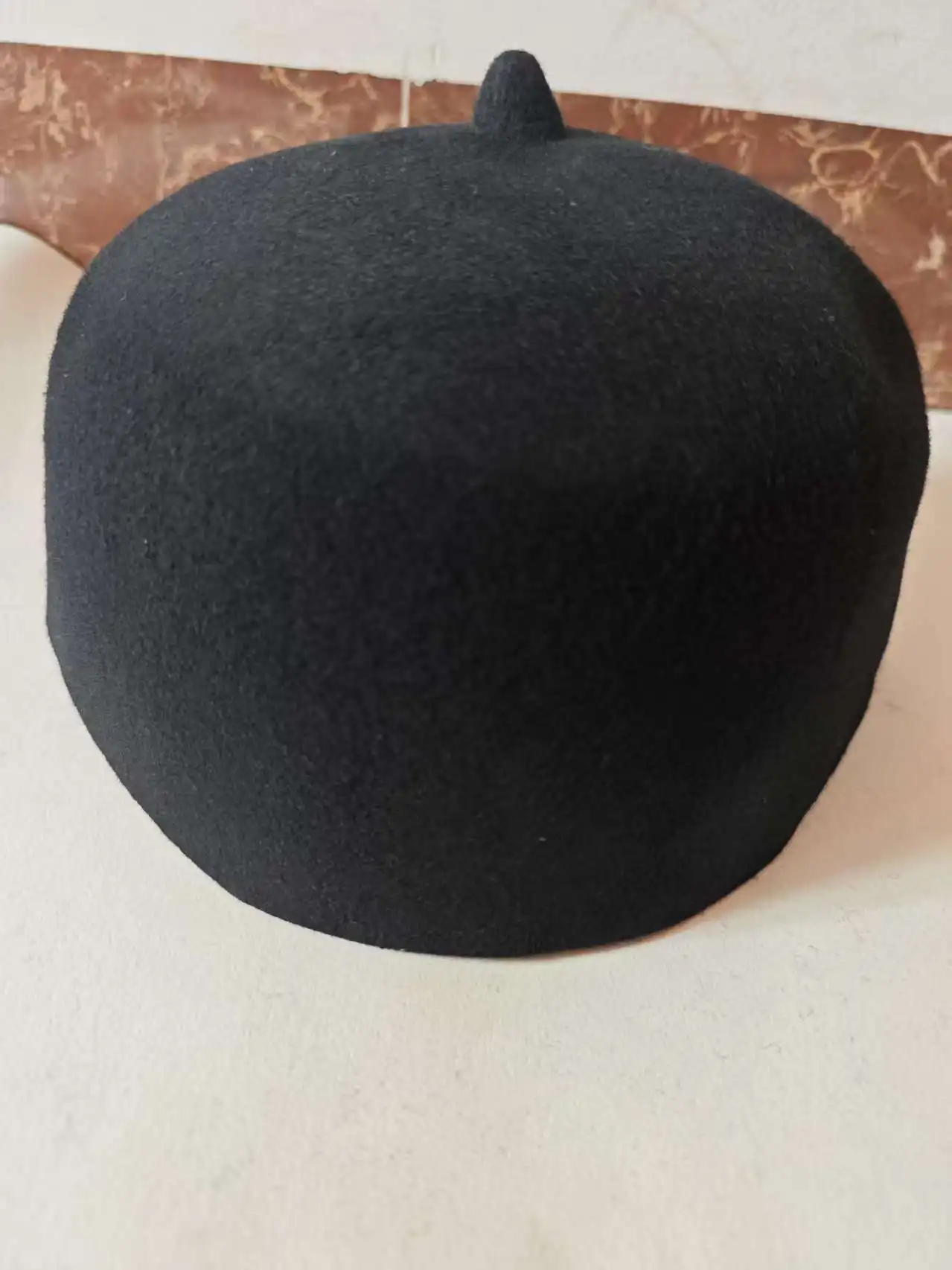 قبعات صلاة العيد للرجال المسلمين 100% صوف حقيقي أخضر بني أسود كوفي قبعة أغطية الرأس قبعات بيريه مصنوعة يدويًا قبعة ربيعية أنيقة #5