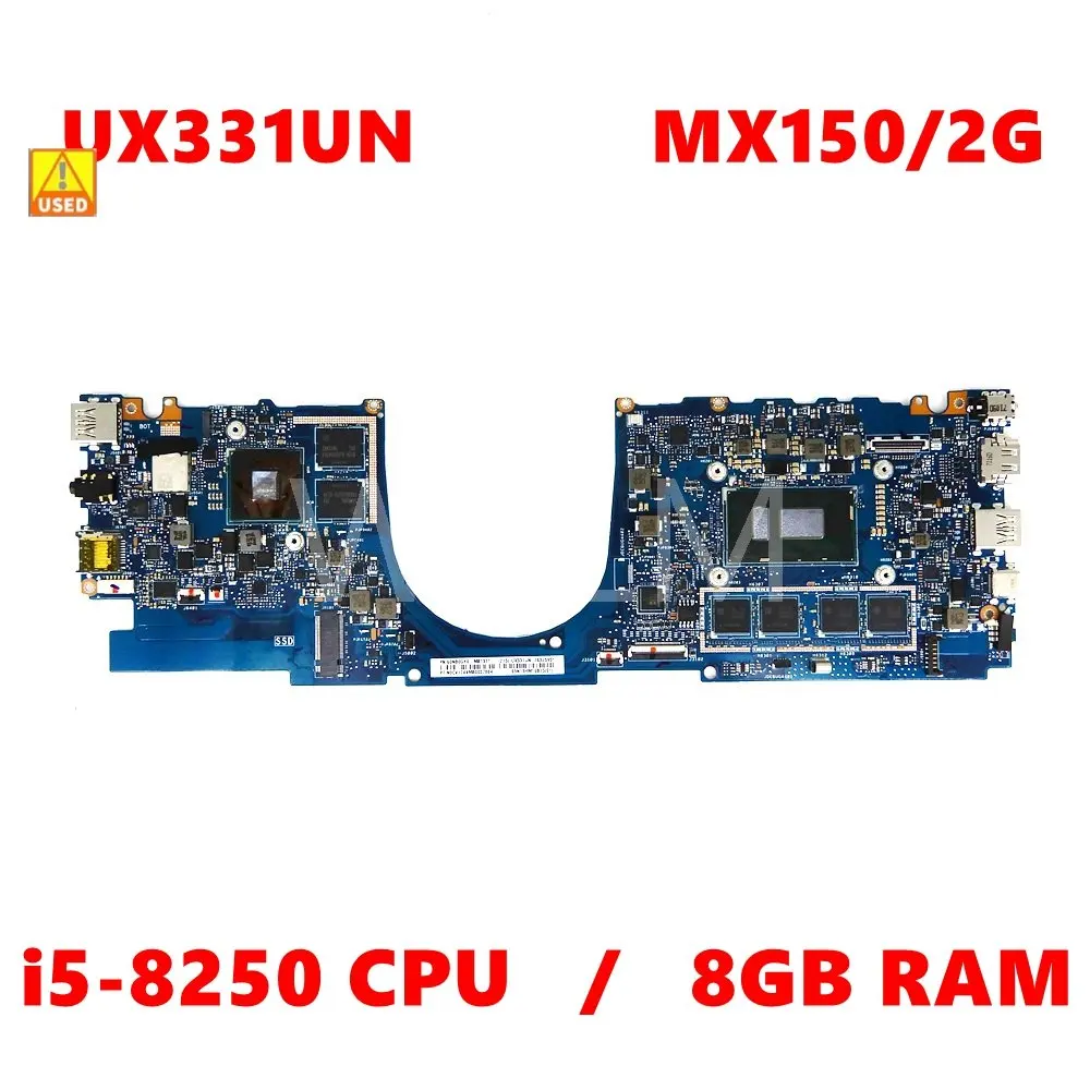 

UX331UN i5-8250CPU 8GB RAM Laptop Motherboard For ASUS UX331U UX331UN UX331UQ UX331U UX331 Mainboard 100% Used