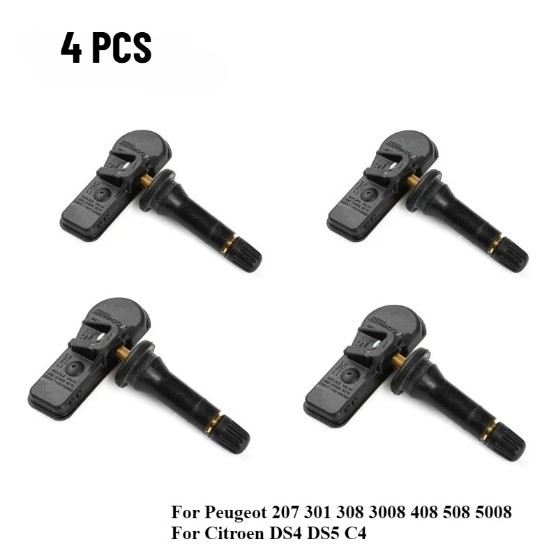 

9811536380 4PCS Tire Pressure Monitor Sensor For Peugeot 207 301 308 3008 408 508 5008 For Citroen DS4 DS5 C4 C5 9802003680