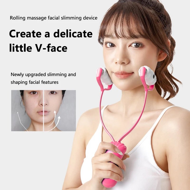 360 Rotate V Held Facial Roller Y Shape Hand Face Massager Facial Lifting Double Jaw Reduce Wrinkle Roller Portable Beauty Tool