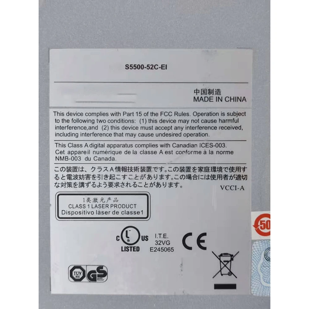 1 قطعة ل H3C 24 منفذ جيجابت 4 معدد إلكتروني بصري قابل للتطوير 10 جيجابت التبديل S5500-52C-EI