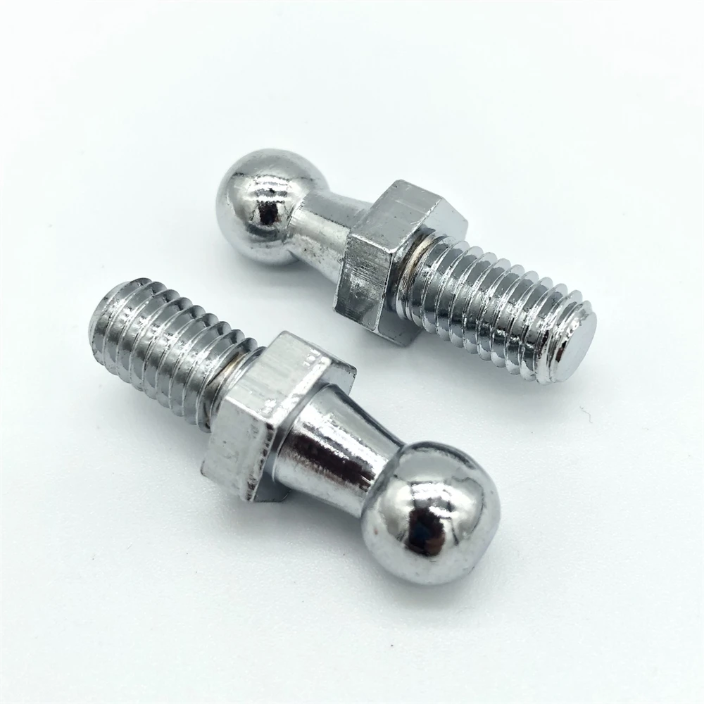 For Spring Lift Supports 2x 10mm M8 M6 Universal Boot Bonnet Gas Strut End Fitting Connector Ball Screw Bolt Pin Joint Valve