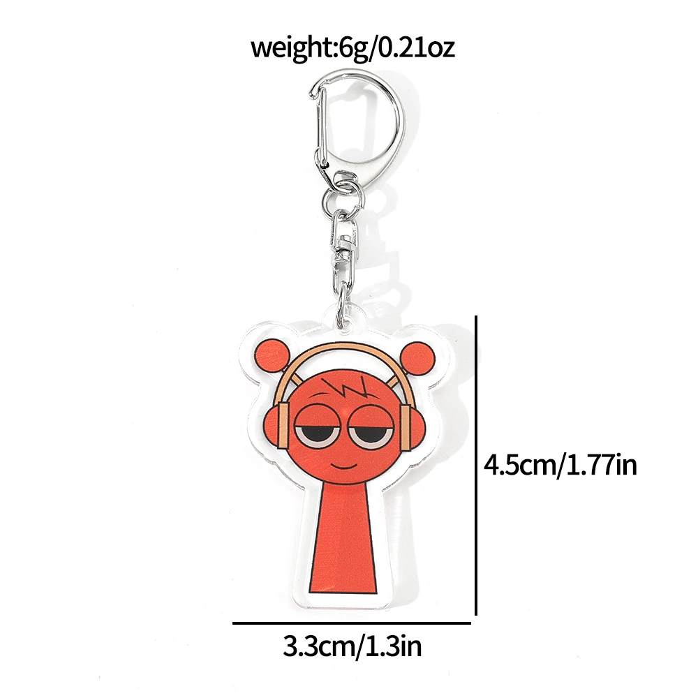 Game Peripheral Cartoon Creative Spronki Character Acrylic Keychain Backpack Pendant as a Gift for Friends