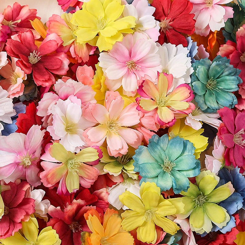 30Pcs Artificial Flowers Rose Head For Home Decor Marriage Wedding Decoration Fake Flowers DIY Craft Wreath Accessories