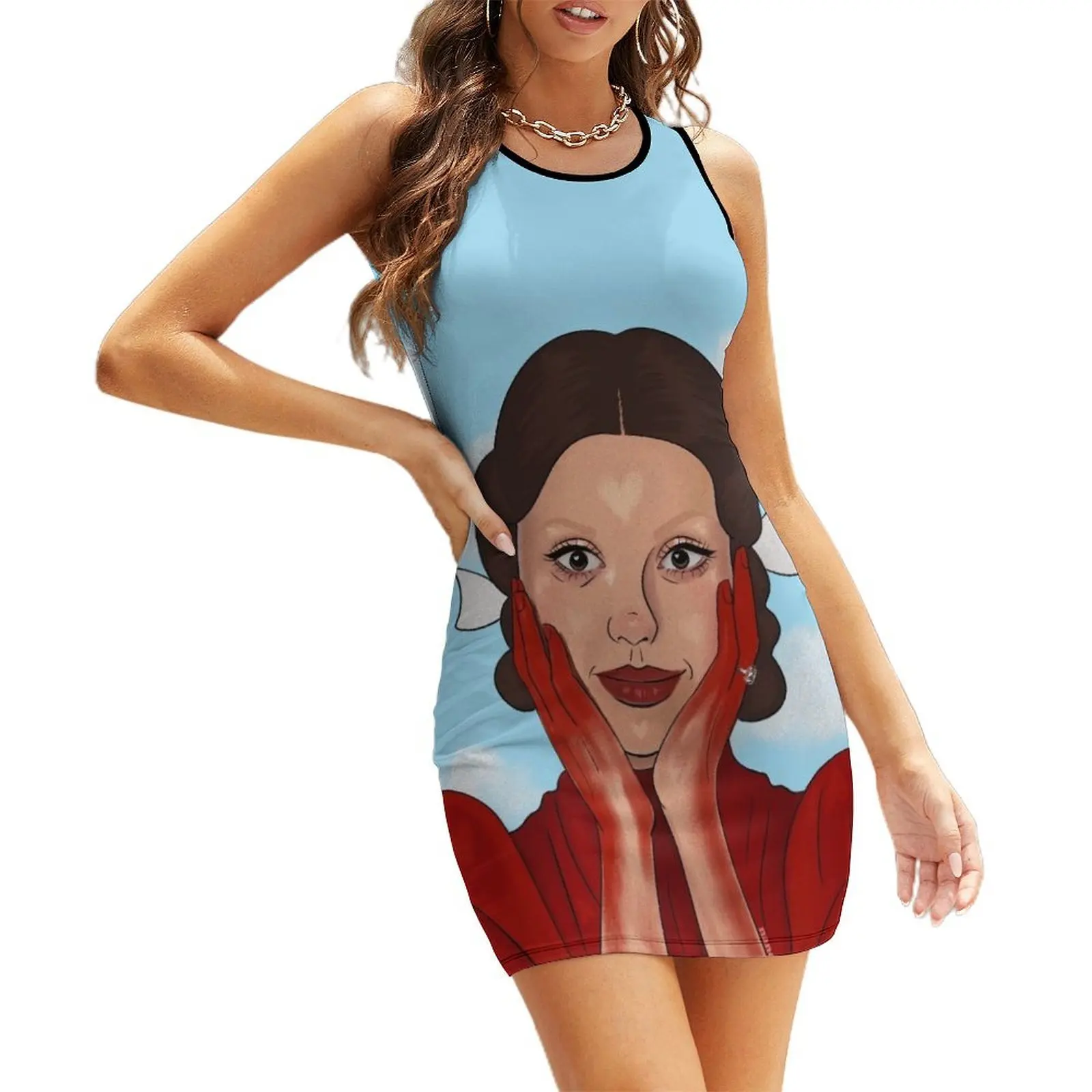 

Mia Goth In The Sky pearl Sleeveless Sundress summer dress woman 2025 Woman's evening dress african dresses for woman