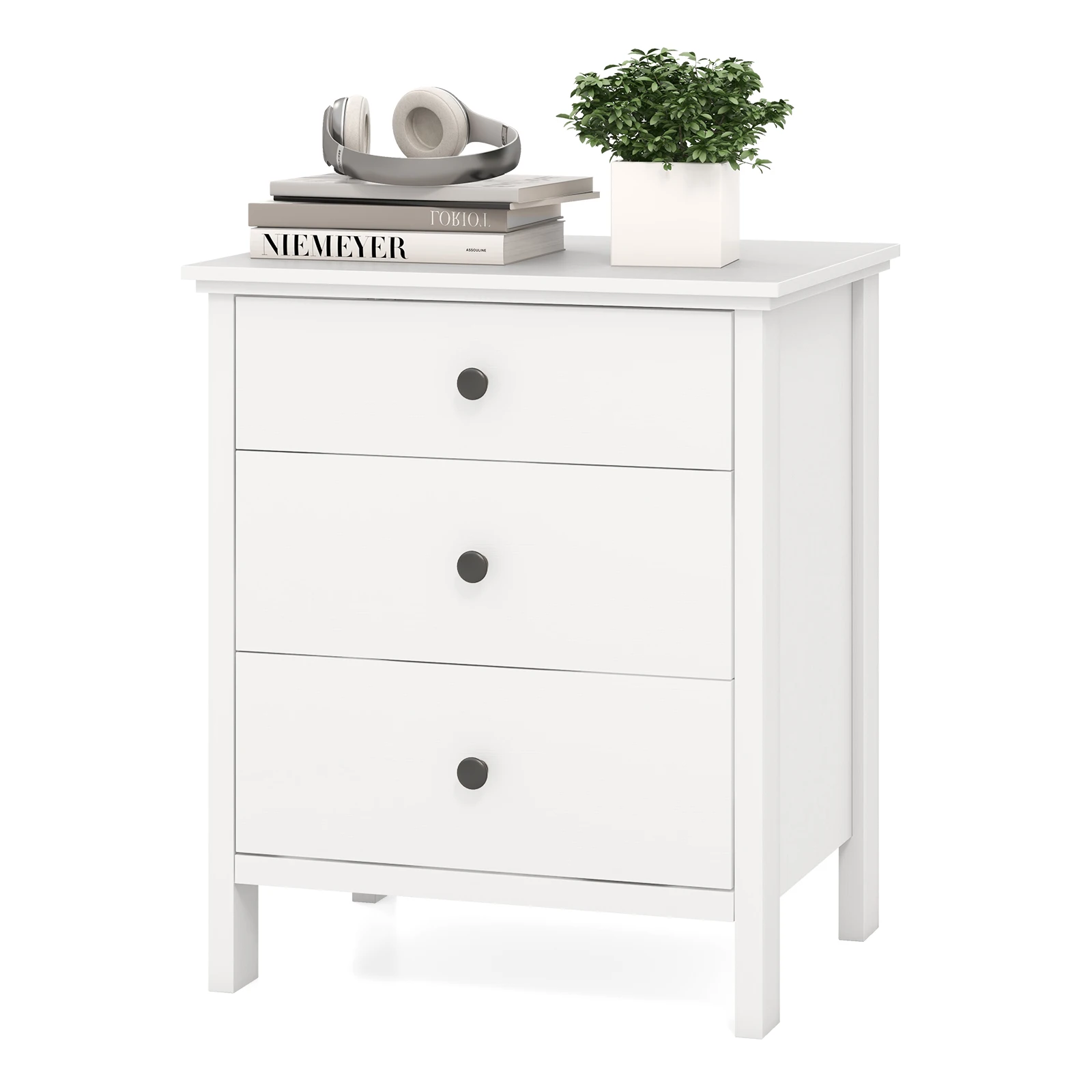 3 Drawer Bedside Table Box Spring bed Night chest of drawers Night Console side table Bedroom table