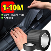 1-20m Nano Carbon Fiber Car 3D Tape Sticker Door Mirror Self Adhesive Paste Protector Strip DIY Protection Protective Waterproof
