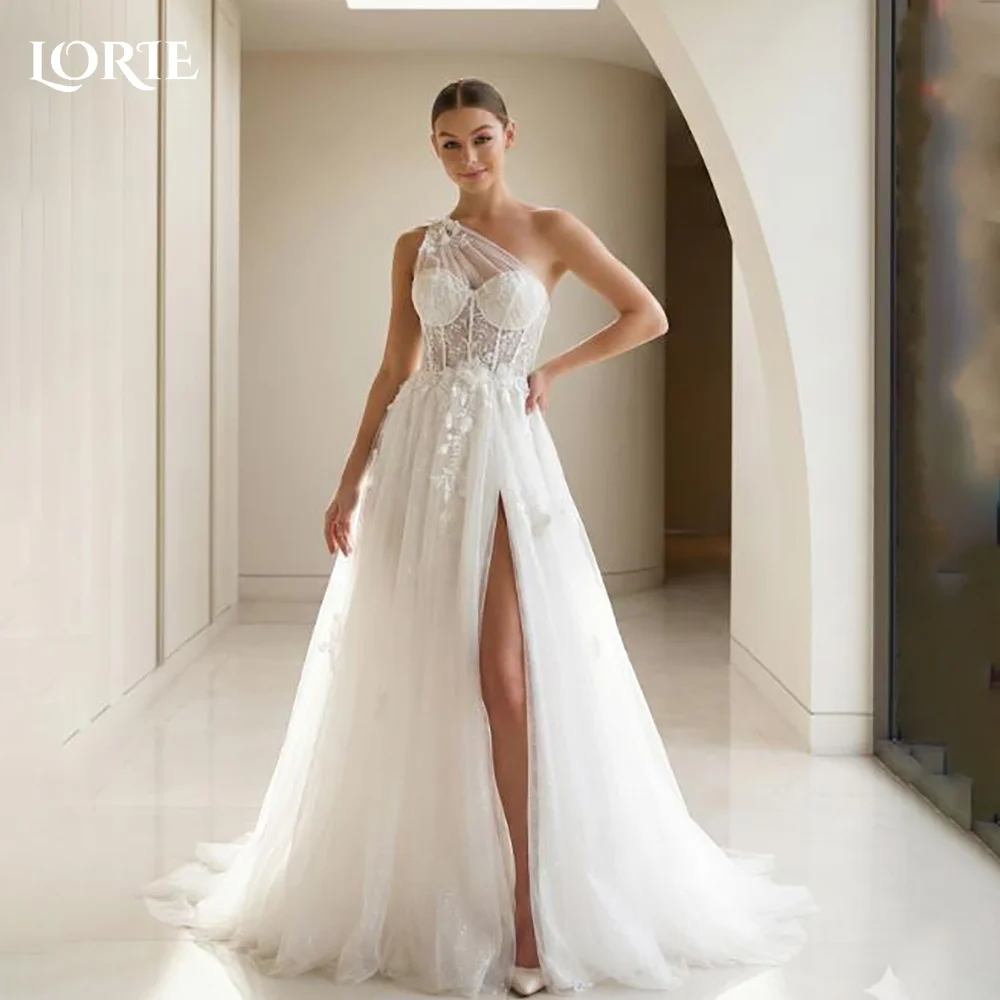 

LORIE Sexy Bohemia Wedding Dresses Vintage A-Line Lace Backless Bridal Dress Applique Strap Ribbon Princess BrideGown Customized