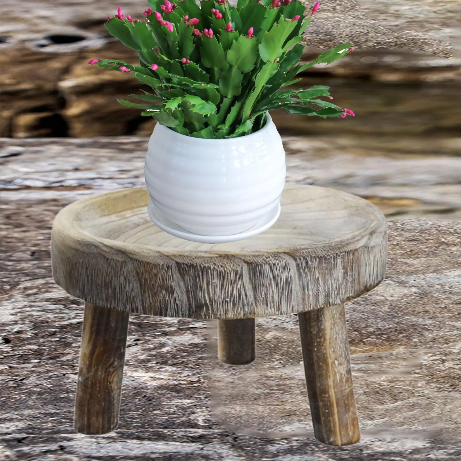 

Wooden Planter Stool Stand, Plant Pot Riser Stand, Planter Holder, Flower Pot Support, for Office