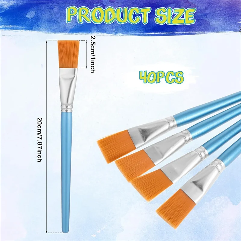 Abks-40Pcs Flat Pai…