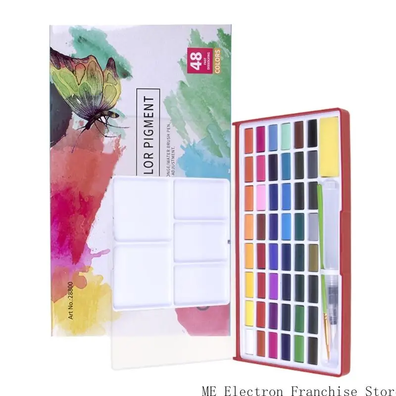 T5EA 18/12/24/36/48 Colorido Conjunto aquarela fácil usar kits cor água viagem