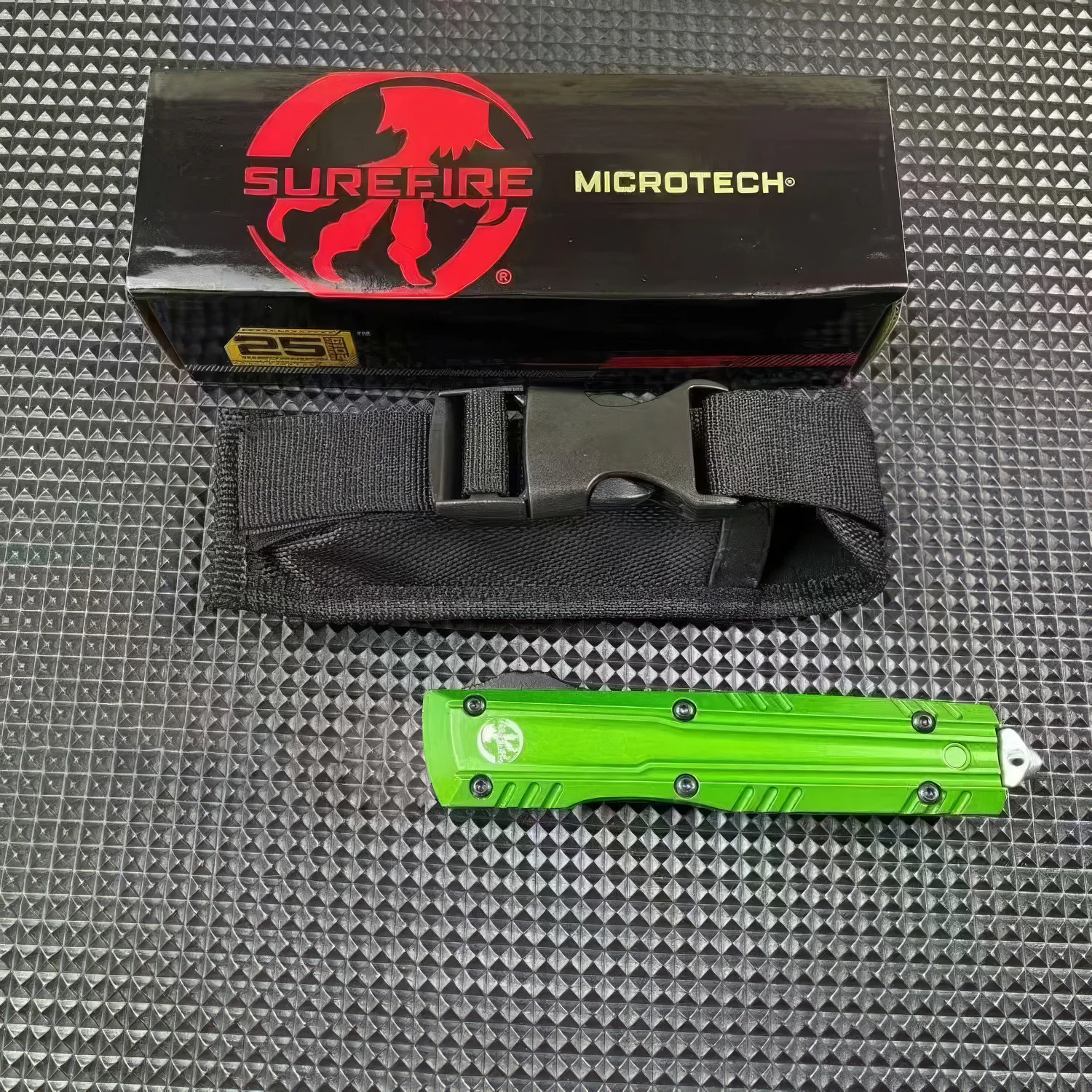 سكاكين Micro Tech OTF SUREFIRE مقبض من سبائك الزنك للتخييم في الهواء الطلق أدوات EDC للدفاع عن النفس