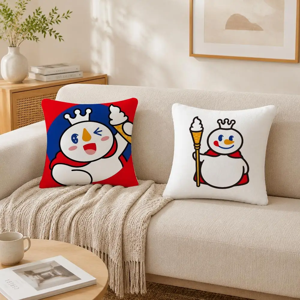 M-MIXUE Ice Cream & Tea Cushion Cover Plush Decorative Pillow Case With Hidden Zipper Fashion Room Decor For Home