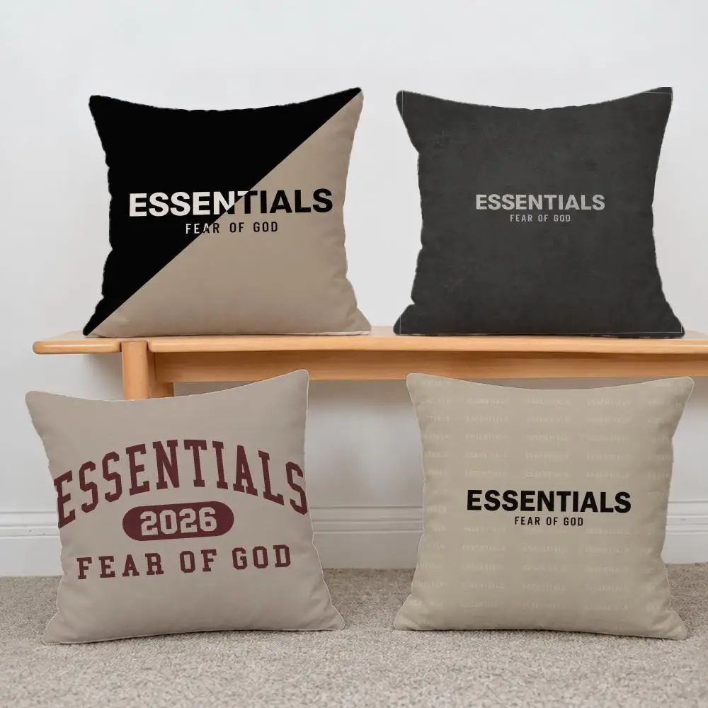 Brand Fear Of God Essentials Cushion Cover Short Plush Pillowcase, Sofa Bedroom Home Decor & Holiday Gift