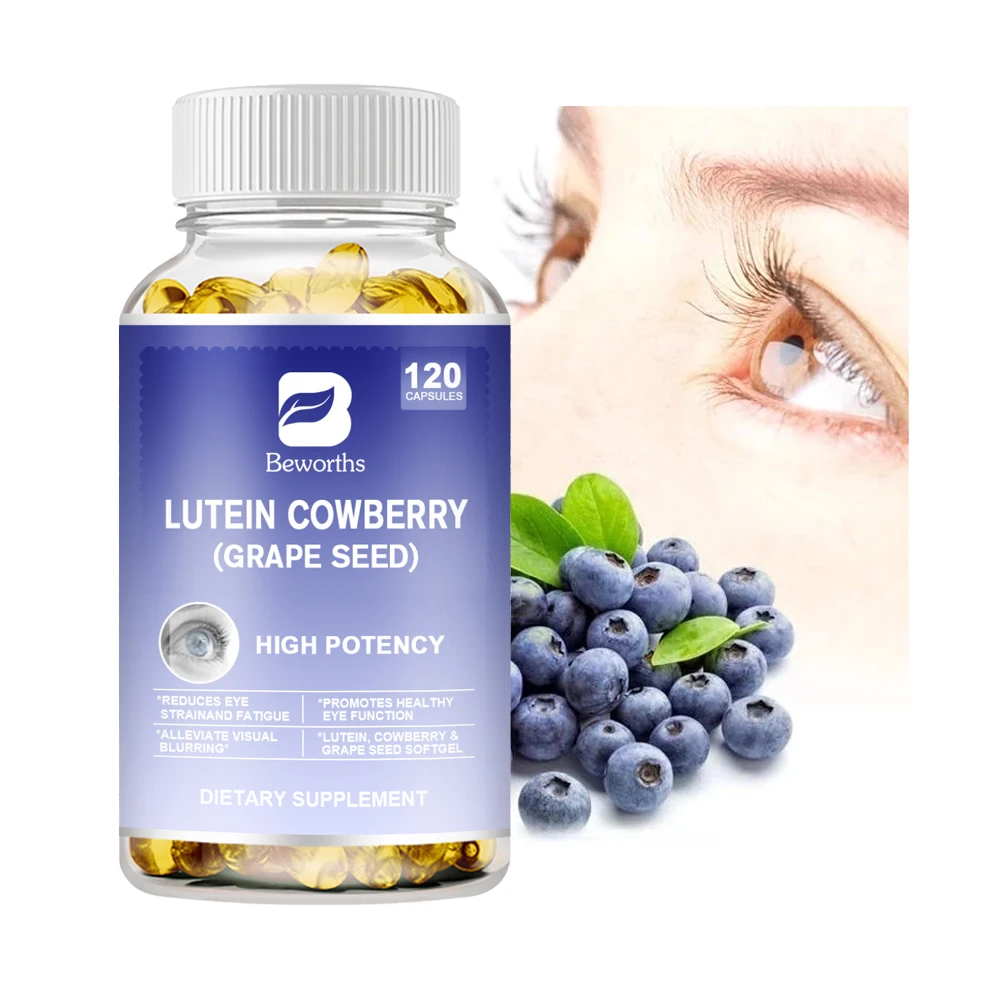 

BEWORTHS Zeaxanthin & Bilberry Extract Lutein Capsule Eye Strain Dry Eyes &Vision Health Relieve Dryness Eye Nutrition Vitamin