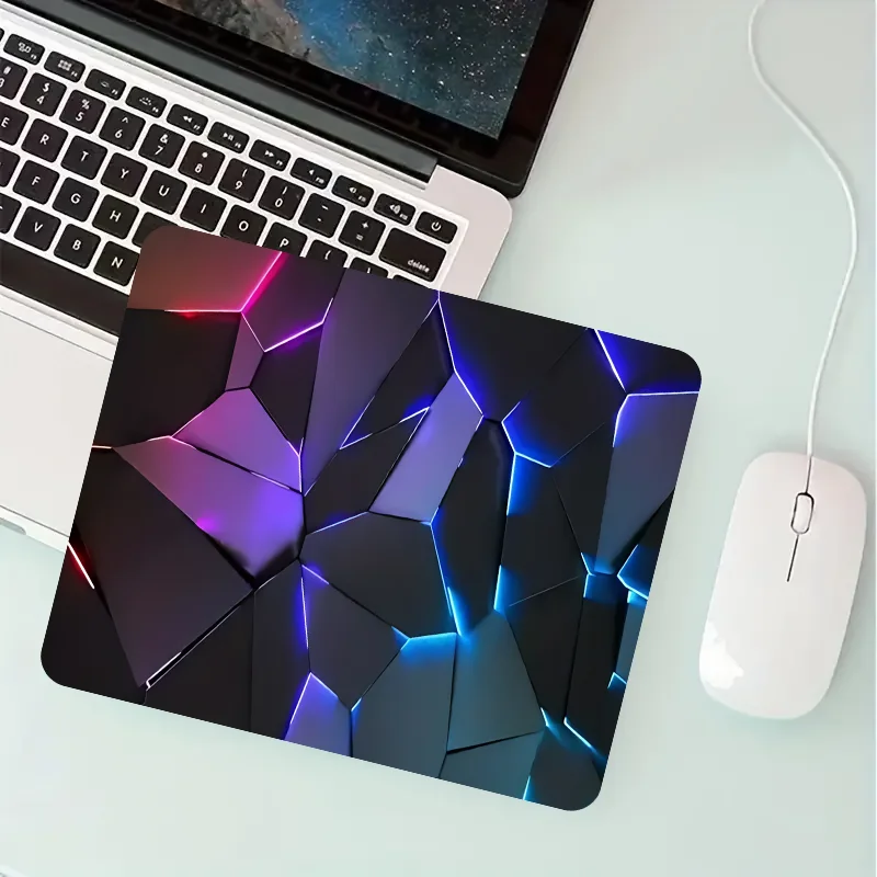 Granite-pattern mouse pad with 2mm portable non-slip rubber base, designed specifically for gamers' offices
