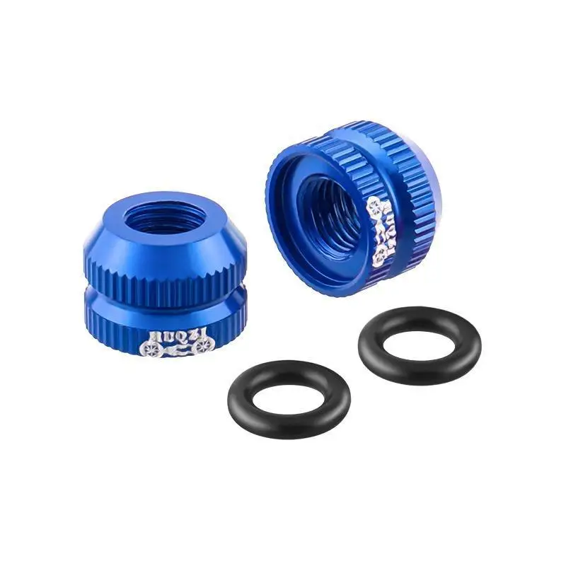 Durable Bike Presta Valve Nuts & Caps Set 1 Pair Dustproof Vacuum Tire Protector for Outdoor Mountain Road Bicycle Cycling