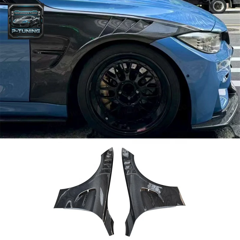 

AE Style Carbon Fiber for BMW F80 M3 F82 M4 2014- 2018 Front Bumper Side Fender Air Vented Mudguard Car Bodykit